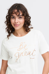 Tee-shirt Fransa M/C Blanc Imprimé